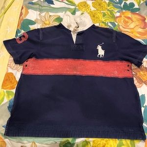 Mens polo by Ralph Lauren rare vintage nautical rope polo XL